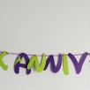 guirlande anniversaire clochette vert violet
