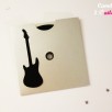 faire-part pochette rock guitare électrique vinyle argent noir 1