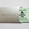 mini pochette moustache ciné argent vert eau 2