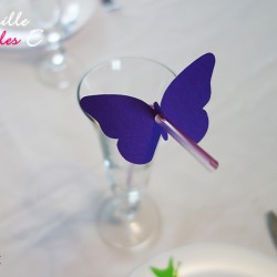 marque-paille papillon violet