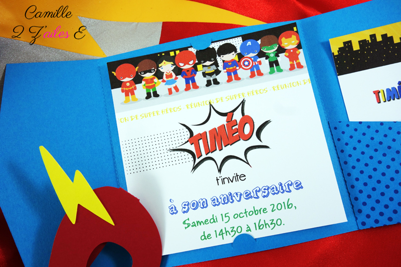 Invitation anniversaire Super Heros - invitation Anniversaire