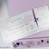 faire-part pochette billet avion lilas blanc irisé violet 3