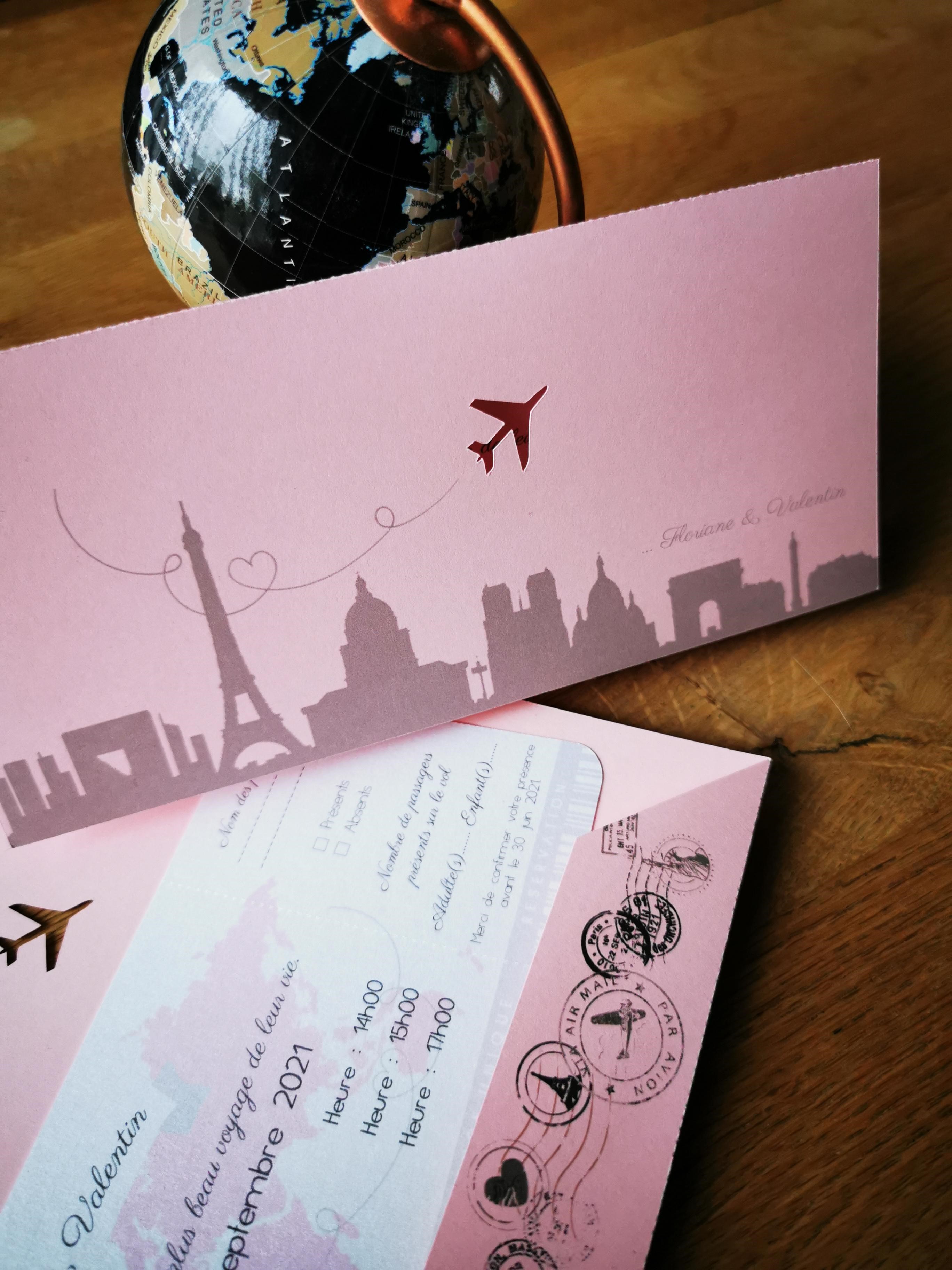 Pochette Billet Avion personnalisé Porte-documents de voyage
