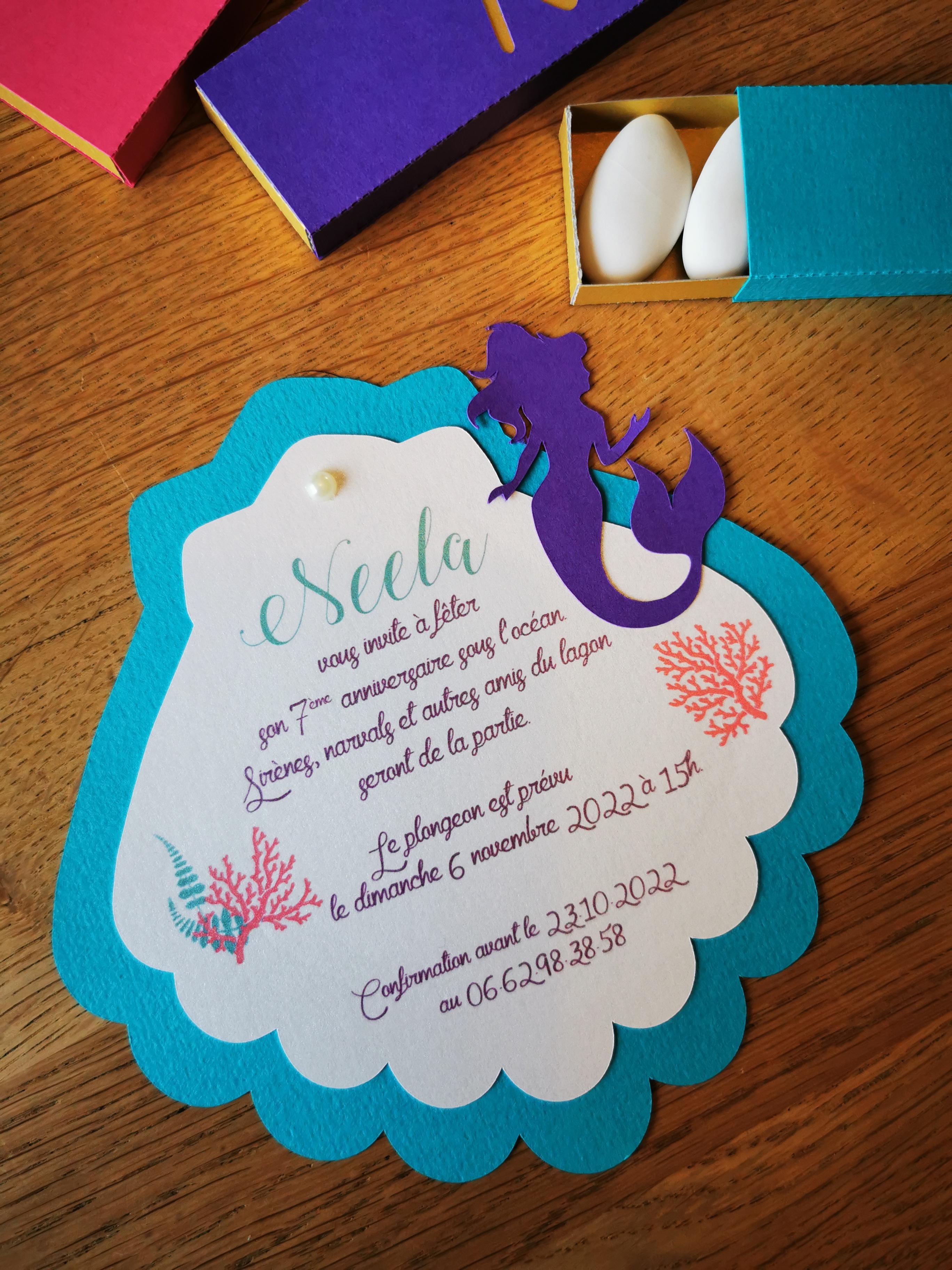 Comment créer ses cartons d'invitation anniversaire thème sirène ?