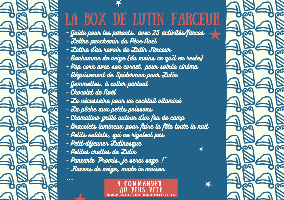 Box du lutin farceur (Box pour 2 lutins non inclus) : .fr: Produits  Handmade